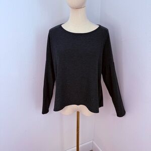 Beyond Yoga Dark Green Relaxed Long-Sleeve Tee - Size Large